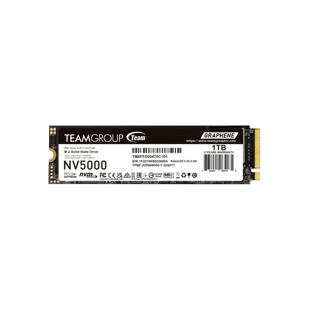 Team Group NV5000 M.2 2280 1TB PCIe 4.0 x4 with NVMe Internal Solid State Drive (SSD) TM8FGM001T0C101