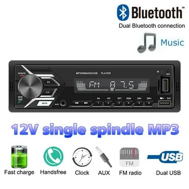1 Din Bluetooth Head Unit FM Radio MP3 Player Car Audio Stereo USB/AUX/TF Single Din Car Radio In-Dash Unit