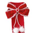 thumbnail image 4 of Biekopu Bowknot Socks for Kids and Adults Plush Ball Bead Decor Chinese New Year Mid Calf Socks Birthday Gift, 4 of 8