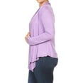 thumbnail image 3 of MOA COLLECTION Women's Plus Size Solid Casual Long Sleeve Drape Front Open Jacket Cardigan, 3 of 4