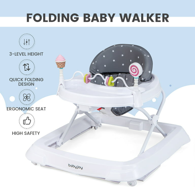 Babyjoy Foldable Baby Activity Walker with Adjustable Height