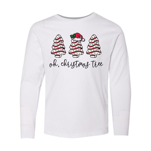 Inktastic Oh Christmas Tree Long Sleeve Youth T-Shirt