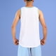 thumbnail image 3 of pstuiky Hombres Tanque, Camiseta deportiva de tirantes con cuello redondo, transpirable, informal, de color liso, para hombre Chaleco para hombre m, 3 of 4