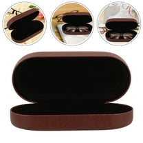 QIFULL Protective Eyeglass Case Brown Metal 1Set Back to School