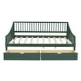 thumbnail image 5 of Elegant Design Full Size Daybed with Two Storage Drawers and Support Legs, Pine Wood Day Bed with Maximized space Office/Living Room/Bedroom, Sturdy Slats Support Wooden, 5 of 9