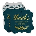 thumbnail image 3 of Inkdotpot Real Gold Foil Thanks For Celebrating With Me Birthday Tags Favor Bracket Shape Hang Pack Of 100 Paper Tags, 3 of 7