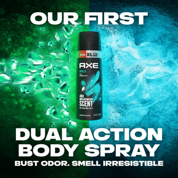 Sanctie kraam Wereldbol AXE Dual Action Body Spray Deodorant for Men, Apollo Sage & Spray  Formulated without Aluminum, 5.1 oz - Walmart.com