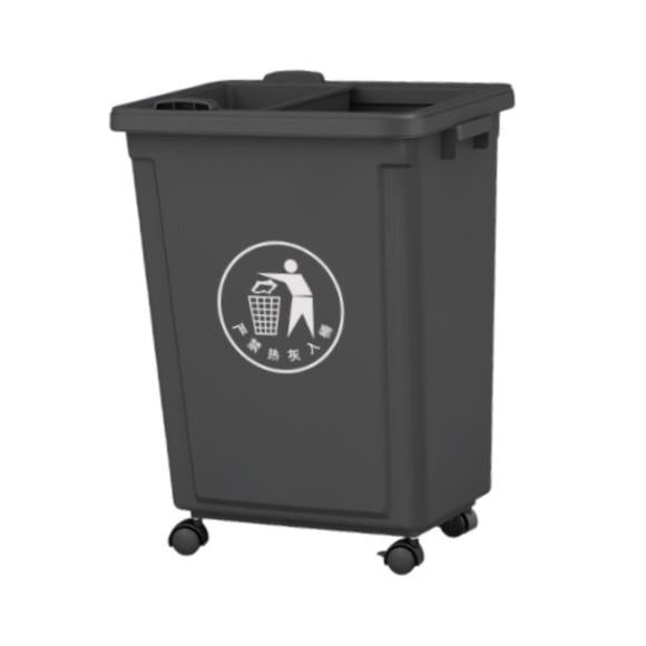 hengtong Trash Can Garbage Can with Swivel Wheels Lightweight Trash Bins Multipurpose 12L