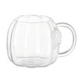 thumbnail image 2 of Pumpkin Shaped Glass Mug, Halloween & Autumn Drinking Cup, Decorative Glassware for Home Tabletop, Fall Harvest Beverage Mug for Coffee, Tea, Juice Clear, 2 of 7