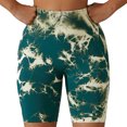 thumbnail image 1 of Pantalones cortos de yoga para mujer Tie Dye sin costuras elásticos para mujer levantamiento de glúteos de cintura alta pantalones cortos de yoga para deportes correr fitness, 1 of 6