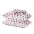 thumbnail image 3 of Great Bay Home Coastal Inspired Microfiber Sheet Set (Full, Flamingo), 3 of 9