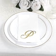 thumbnail image 5 of Balsa Circle 100 White with Gold Foil Letter P Dinner Paper Napkins Party Wedding Reception Decorations Event Catering Disposable Supplies, 5 of 9
