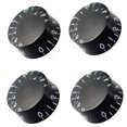 thumbnail image 1 of 4pcs Speed Control Guitar Knobs Multi Color LP Electric Guitar Volume Tone Knob Top Hat Musical Instruments Guitars Parts Black, 1 of 6