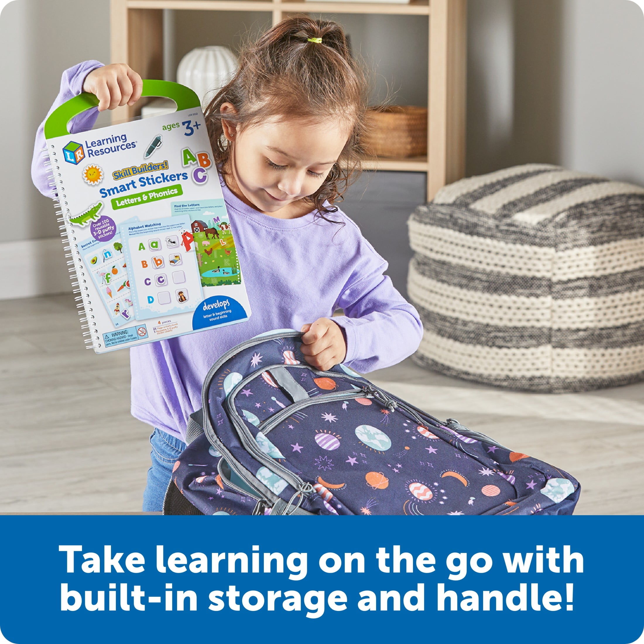 Learning Resources Skill Builders! Smart Stickers Letters & Phonics, ABC, Montessori, Ages 3+