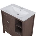 thumbnail image 3 of Hassch 30" Bathroom Vanity Top Single Ceramic Sink with 3-Faucet Holes, White, 3 of 8