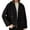 Black, variant on UJNDER Winter Jackets for Women Stylish Plus Size Short Coat with Notched Lapel Thickened Warm Wool Blend Outerwear Blue M