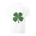 thumbnail image 4 of PNTUTB Men's St. Patrick's Day Fashion Print Short Sleeve Collared Button Down Pullover Casual Blouse, 4 of 6