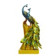 thumbnail image 1 of Estatuilla de pavo real artesanal de resina de 27cm, tienda, regalo de cumpleaños de boda, decoración artística para el hogar JAMW Sencillez, 1 of 5