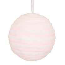 Luoshdecor Velvet Christmas Balls,3.9 in Large Hanging Shatterproof Flocked Christmas Tree Ornaments for Tree Weeding Party Decorations (Lightpink)