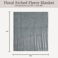 thumbnail image 7 of Somerset Home Floral Etched Fleece Blanket - 86x90 Machine-Washable Sherpa Throw - Soft Blanket Queen Size for Couch, Chair, or Bed (Gray), 7 of 7