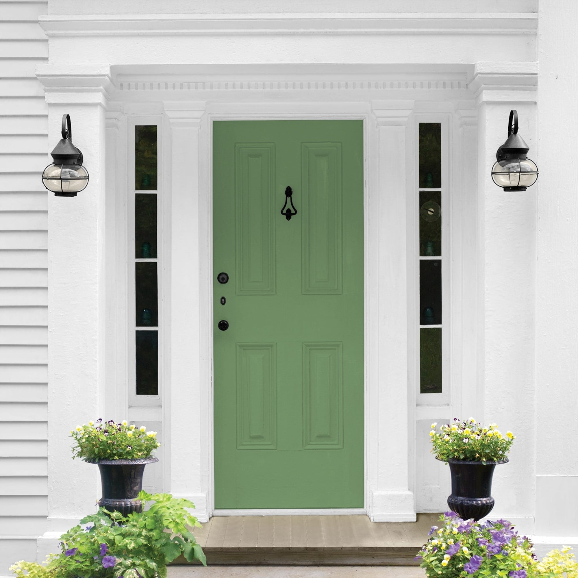 Glidden HEP Moss Ring / Green Semi-Gloss Exterior Paint with Primer, 1 Gallon