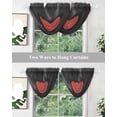 thumbnail image 4 of Retro Record Sheer Waterfall Valance Curtains for Window, Abstract Vintage Minimalist Art Rod Pocket Sheer Topper Swag Curtains for Living Room, Kitchen 38.5"W x 47.2"L, 1 Panel, 4 of 7
