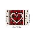 thumbnail image 3 of Juego de 1 mantel individual para San Valentín | Manteles individuales de poliéster con estampado de corazones y amor | 45 x 30 cm, lavables y reutilizables para decoración de comedor, fiestas,, 3 of 6