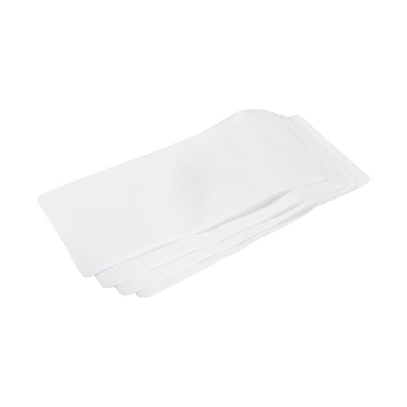 Uxcell Fabric Patch Iron-on Patches White 11"x5" for Clothes Pants Bags Hole Pack of 4