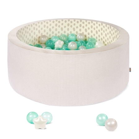 Battat Hop in Ball Pit Cozy Colors Foam Ball Pit with 65  Balls and Washable Cover, Toddler and Indoor Preschool Toys