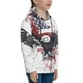 thumbnail image 3 of Pofeuu American Flag Eagle Art Print Kids Pullover Hoodies Warm Thick Hooded Sweatshirt with Packet for Boys Girls-X-Large, 3 of 6