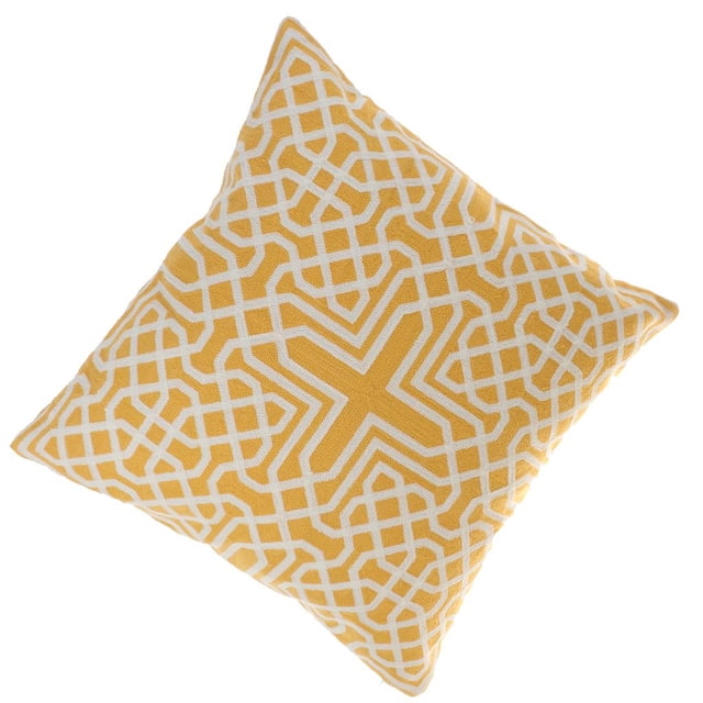 Funda de almohada decorativa moderna Yotijar Funda de almohada bordada 18x18 pulgadas Amarillo