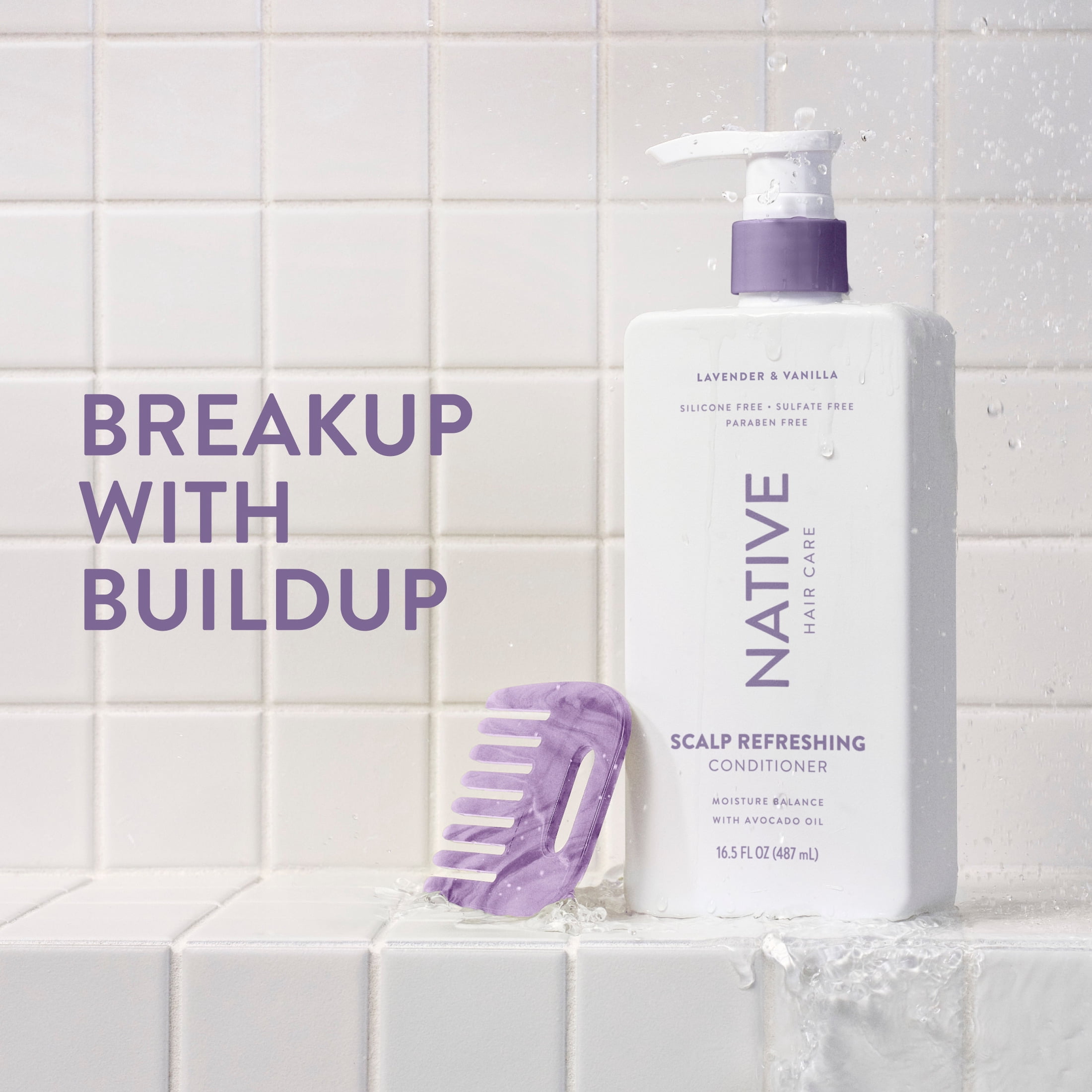 Native Scalp Refreshing Conditioner Lavender & Vanilla Cloud with Avocado Oil, Sulfate Free 16.5 fl oz