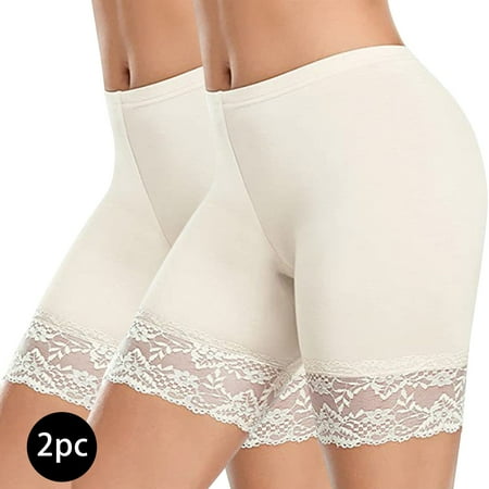 uublik Briefs for Women High Waist Breathable Briefs Soft Underpants Ladies Stretch Panties Womens Boy Shorts Underwear White