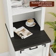 thumbnail image 6 of VEANERWOOD Farmhouse Bookcase with 2 Dawers, 69" Tall Bookshelf with 3-Tier Open Shelves, Wood Display Book Shelf Organizer with For Home Office, 6 of 7