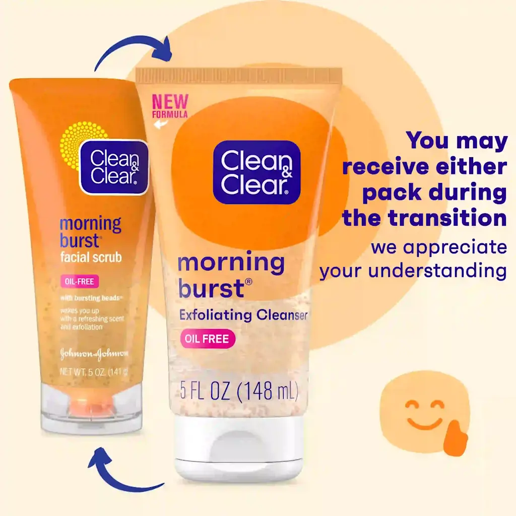 Clean & Clear Morning Burst Oil-Free Exfoliating Face Scrub, 5 oz - 6 Pack