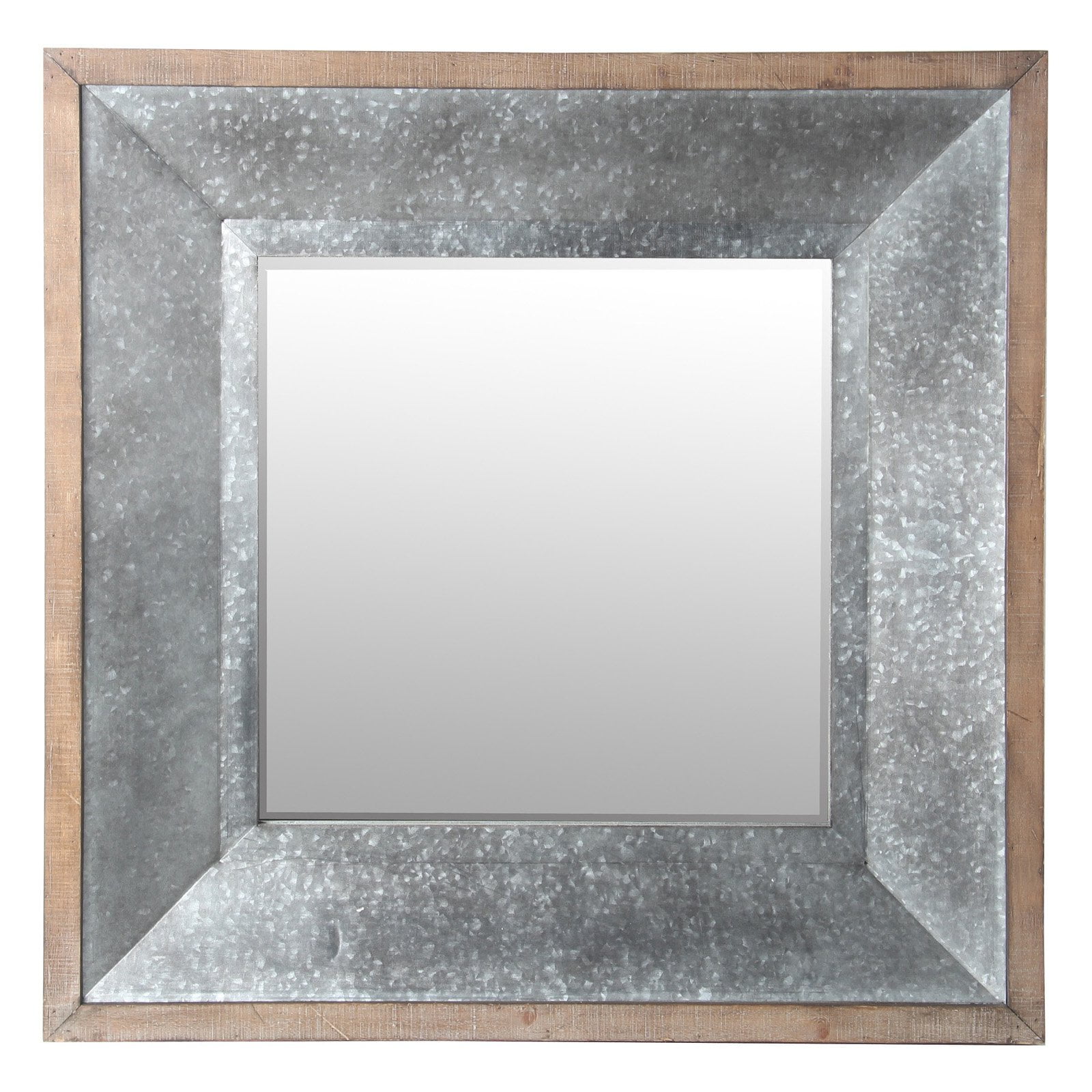 Privilege International Galvanized Wall Mirror 32W x 32H in.