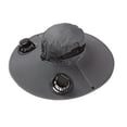thumbnail image 2 of 3 Speed Solar Powered Fan Hat with 2 Fans, Wide Brim Sun Hat for Outdoor Fishing, Hiking Gardening, USB Solar Charging Fisherman Hat, Father's Day Gift for Men Dad, Birthday Gift for Women, Gray, 2 of 7