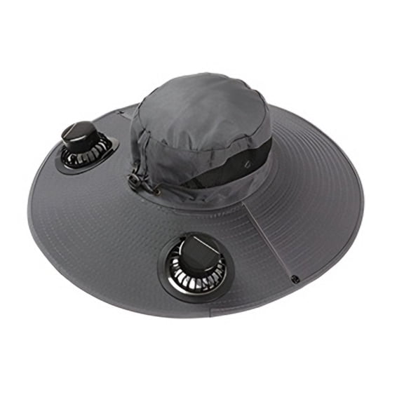 Solar Powered Fan Sun Hat, UPF 50 Wide Brim Fishing Hat with Built-in Fans, for Outdoor Hiking Camping Gardening