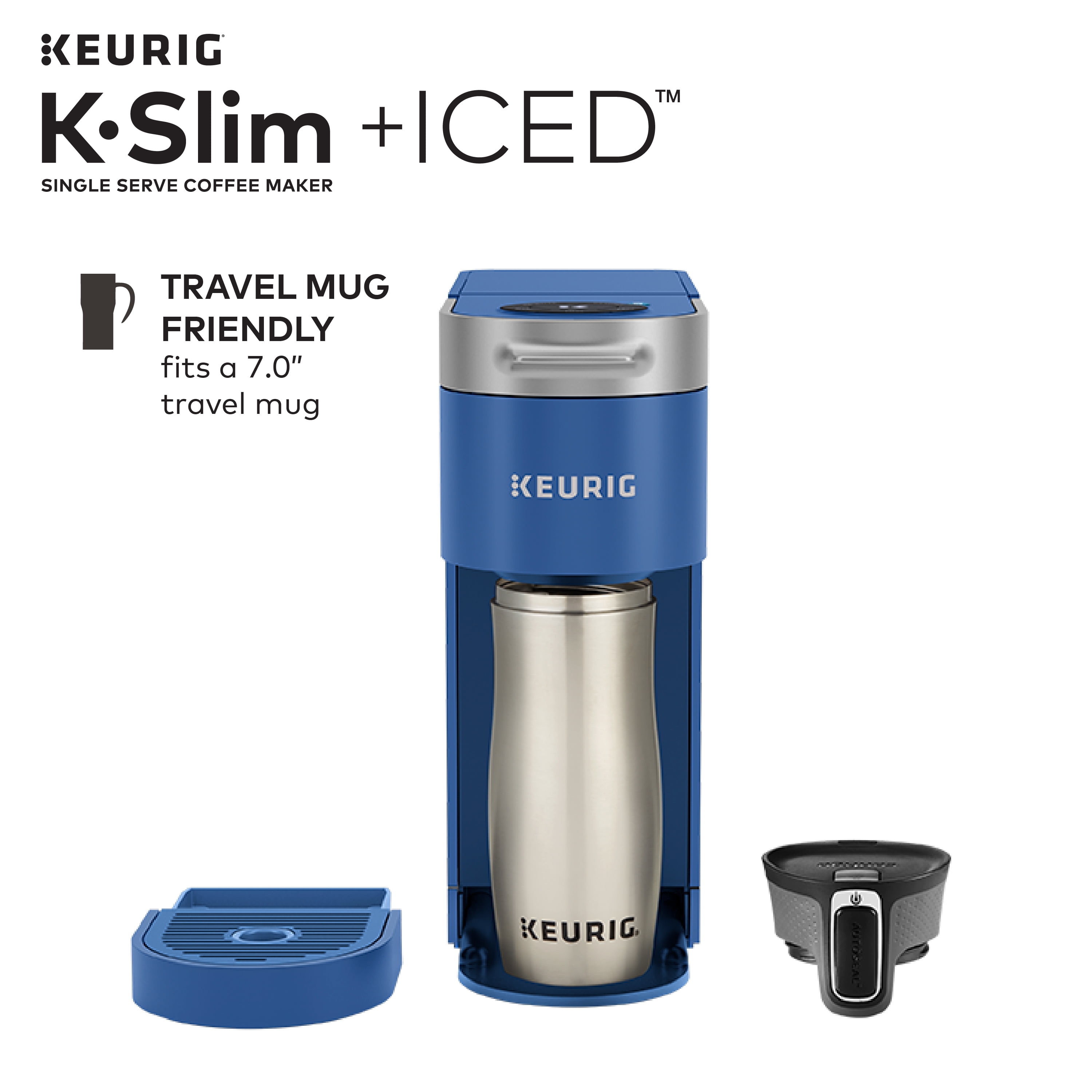 Keurig K-Slim + ICED Single-Serve Coffee Maker, Blue
