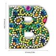thumbnail image 3 of Cuadros Decorativos DIY bolsillo espejo hecho a mano joya llaveros letras señora bolso colgante (B) DQrwqpou embutido en tela, 3 of 3