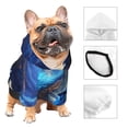 thumbnail image 3 of Cauagu Moonlit Blue Wolf Pattern Winter Pet Hoodie Sweatshirts- Dog Hoodie Sweater with Leash Hole - Cute Dog Hoodie - Pet Clothes Puppy Cat Custume -Small, 3 of 8
