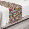 thumbnail image 2 of Skull Bed Runner, Skull and Crossed Pirate Flags Jolly Roger Inspired Pattern Colorful Design Print, Decorative Accent Bedding Scarf for Hotels Homes and Guestrooms, Twin, Multicolor, by Ambesonne, 2 of 2