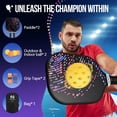 thumbnail image 2 of Palas de pickleball niupipo MX-72 de fibra de vidrio, paquete de 2 con pelotas, 2 of 9