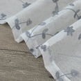 thumbnail image 6 of HOMERRY Cafe Curtains 26" W x 36" L Sheer Floral Leaf Embroidered Kitchen Curtains Voile Linen Texture for Bedroom Bathroom, Gray, Set of 2, 6 of 8