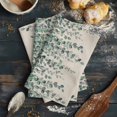 thumbnail image 6 of Teal Green Eucalyptus Leaves Kitchen Towels Set of 4, Water Absorbent Dish Towel, Spring Plants Country Beige Decorative Hand Towels - Quick Drying Cloth for Cooking Baking, 18x28 Inch, 6 of 8