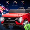 thumbnail image 6 of 2 Seater Ride on Car for Kids 24V Licensed Cadillac Electric Car Toy Toddlers Battery Powered Ride on Truck with 2.4G Remote Control, Full-Wheel Suspension, Music, LED Lights, Red, 6 of 8
