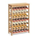 thumbnail image 6 of YYEAN 42-Bottle Wine Rack Free Standing Floor, 7-Tier Display Wine Storage Shelves with Table Top, Bamboo Wobble-Free Bottle Holder for Kitchen Bar Dining Room Living Room-Natural, 6 of 8