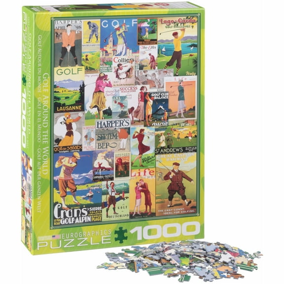EuroGraphics Golf - Vintage Collage Puzzle (1000 Piece), (Model: 6000-0933)