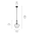 thumbnail image 4 of 42141BKCS Kichler Lighting Everly - 1-Light Medium Pendant with Transitional Style 15.25 Inches Tall by 10.5 Inches Wide-Black Finish-Clear Seeded, 4 of 4