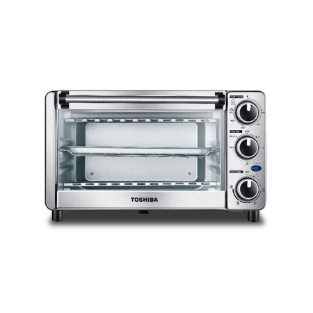 Toshiba MC25CEY-SS 6 Slice Small Convection Pizza Toaster Oven, Stainless Steel
